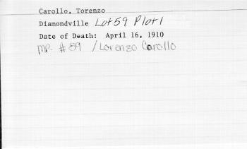 Carollo, Torenzo (16 Apr 1910) (Diamondville)