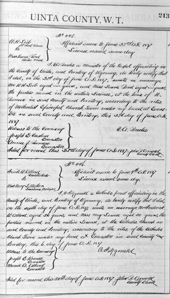 Allard, Frank W. (Mary L. Walker) (6 Jun 1887)
