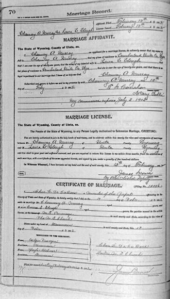 Murray, Chauncey A. (Laura E. Etough) (19 Feb 1902)