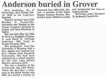 Anderson, Elva (16 Feb 1990)