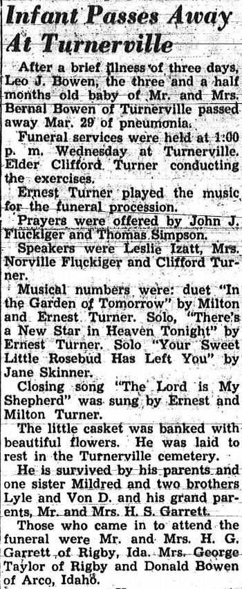 Bowen, Leo J (29 Mar 1943)