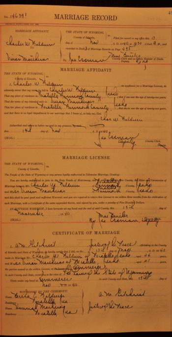 Baldwin, Charles W. (Vivian Matthews) (13 Nov 1940)