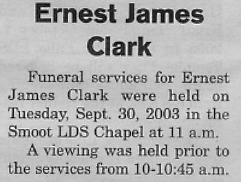 Clark, Ernest James (30 Sep 2003)