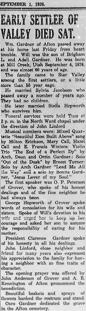 Gardner, William (i 1 Sep 1938)