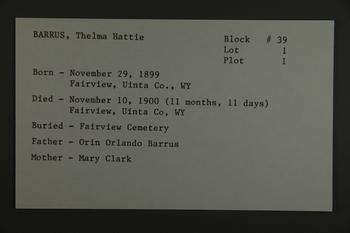 Barrus, Thelma Hattie
