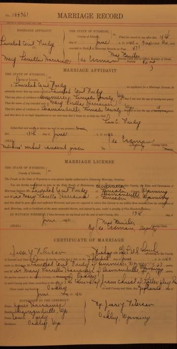 Purdy, Lancelot Cecil (Mary Lorilla Harraraer) (15 Jun 1940)