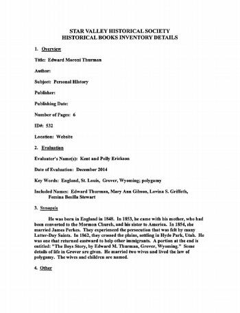 Edward Moroni Thurman