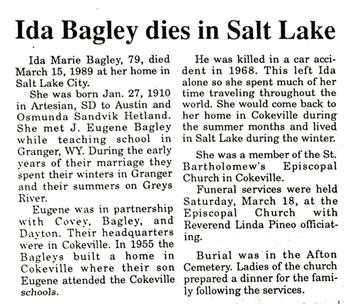 Bagley, Ida Marie (15 Mar 1989)