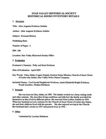 Alice Augusta Erickson Jenkins 