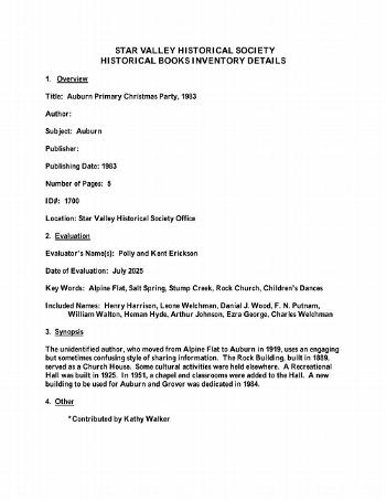 Auburn Primary Christmas Party, 1983