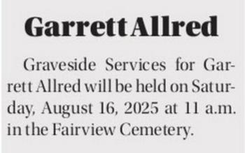 Allred, Garrett Graveside Service 16 Aug 2025