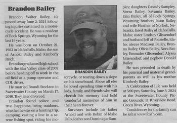 Bailey, Brandon Walter d. 2 Jun 2024