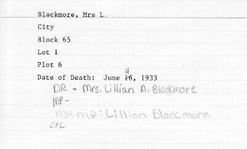 Blackmore, Mrs L. (4 Jun 1933)